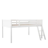 Streamdale Full Wood Low Loft Bed with Ladder