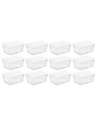 Sterilite 16 Quart Stacking Storage Box Container Tub with Lid