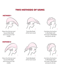 American Soft Linen 2-Pack Hair Drying Towels, 26" x 13"