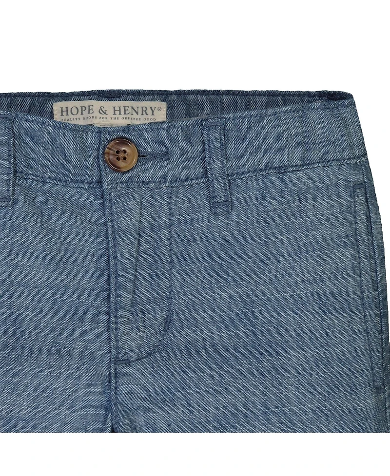 Hope & Henry Toddler Boys Chambray Suit Pant