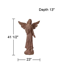 Kensington Hill Large English Tudor Angel Garden Statue Sculpture Catholic Religious Holy Decor Outdoor Garden Porch 41 1/2" High