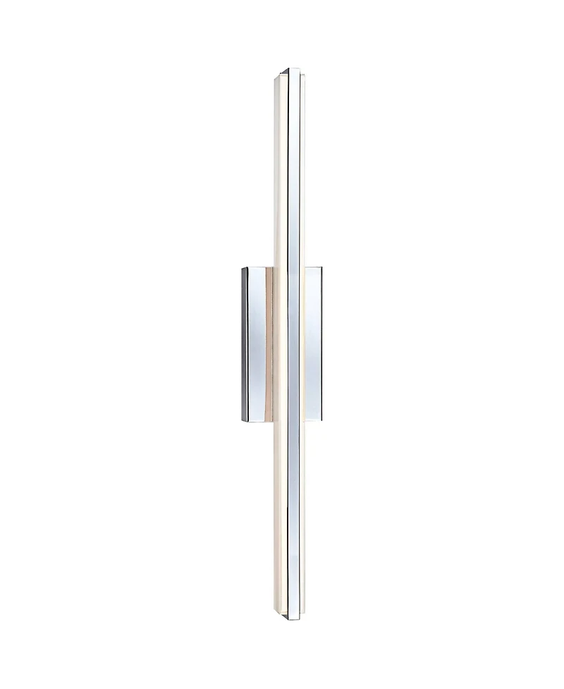 Possini Euro Design Modern Wall Lights Set of 2 Chrome Hardwired 4 1/2" Led Fixture White Glass Shade for Bedroom Bathroom Vanity