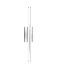 Possini Euro Design Modern Wall Lights Set of 2 Chrome Hardwired 4 1/2" Led Fixture White Glass Shade for Bedroom Bathroom Vanity