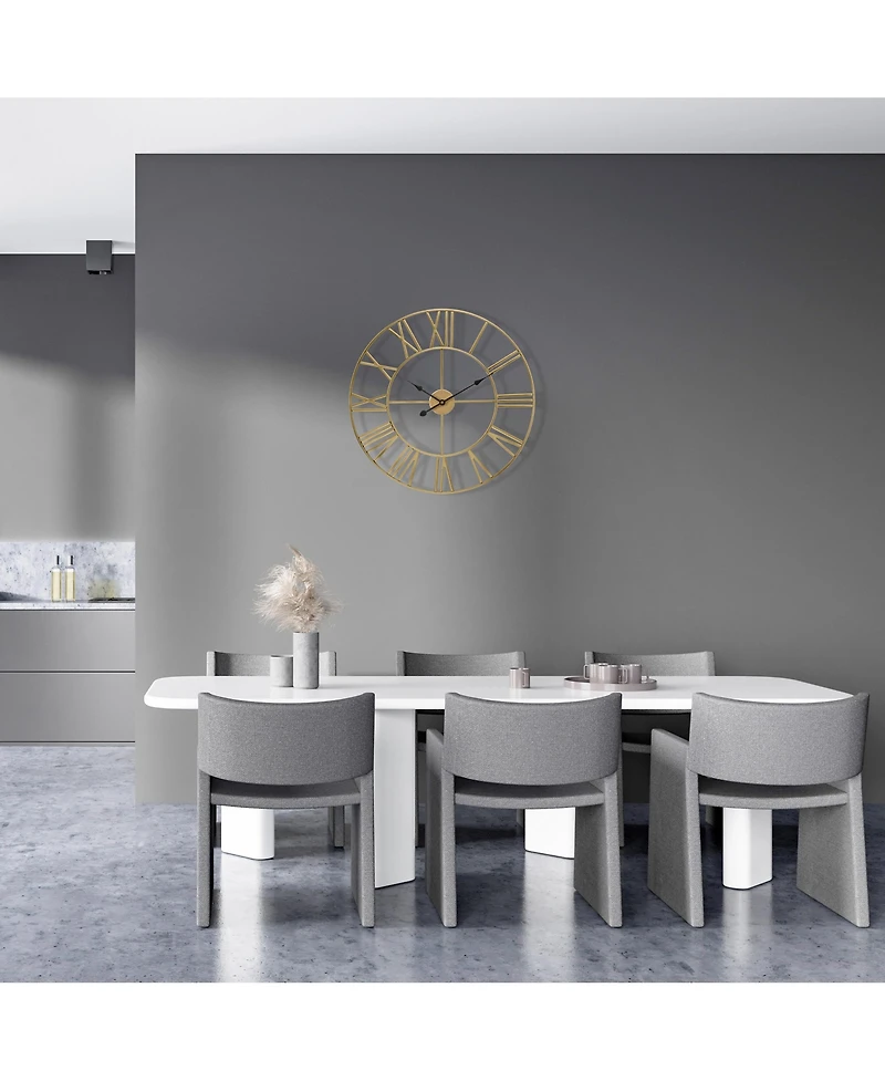 Sorbus Large Wall Clock for Living Room Decor - Roman Numeral Kitchen 16 inch Decorative (Gold)