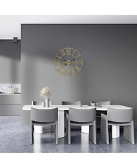 Sorbus Large Wall Clock for Living Room Decor - Roman Numeral Kitchen 16 inch Decorative (Gold)