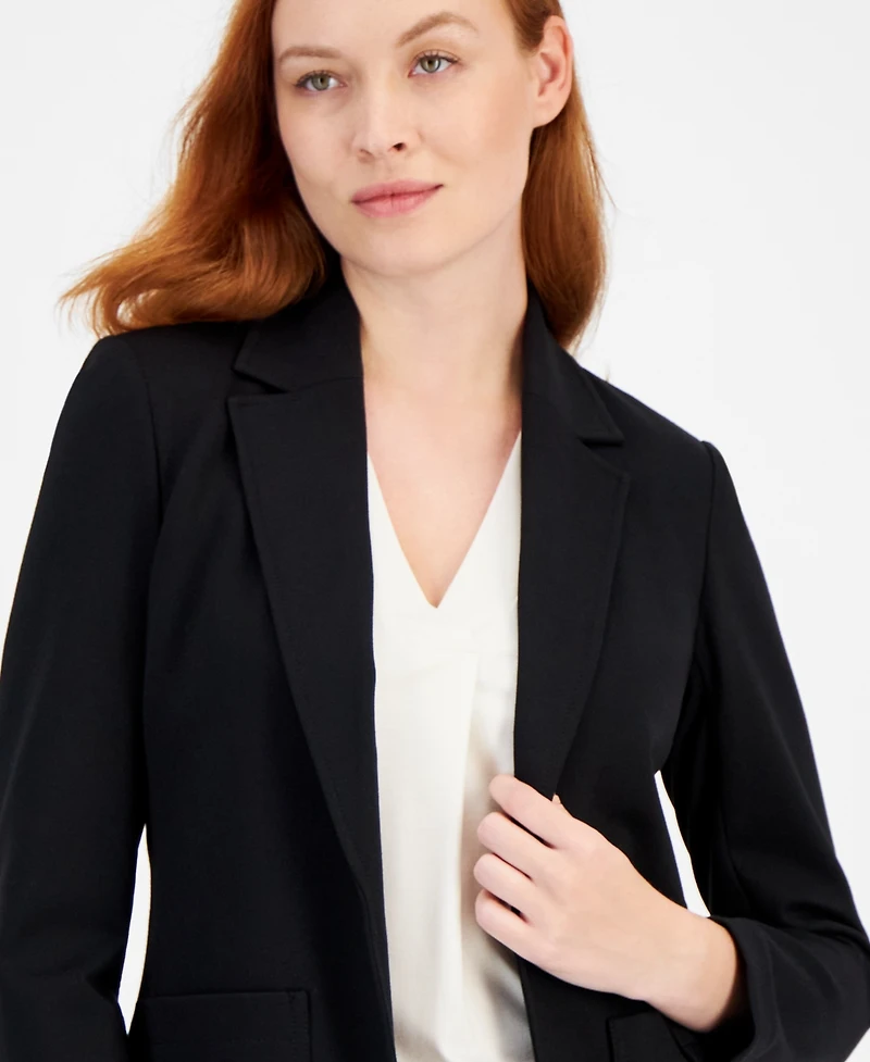 Anne Klein Women's Compression Notched Collar Blazer