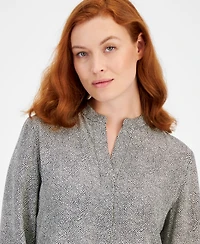 Anne Klein Printed Long-Length Tunic