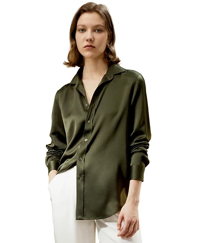 Lilysilk Women's Tailored Button Down Silk Shirt