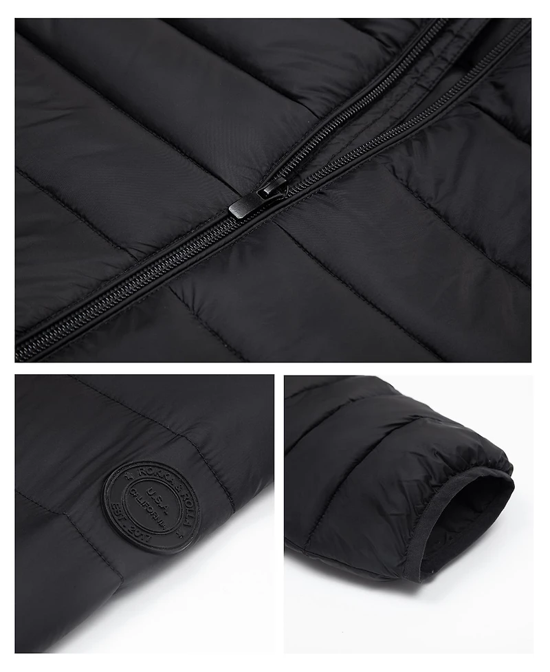 Rokka&Rolla Men's Light Packable Puffer Jacket