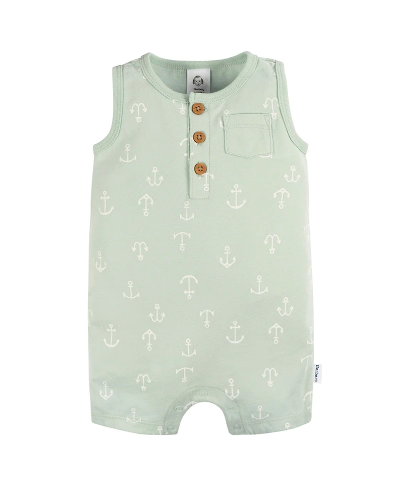 Gerber Baby Girls Short Leg and Long Romper Set, 2 Pack