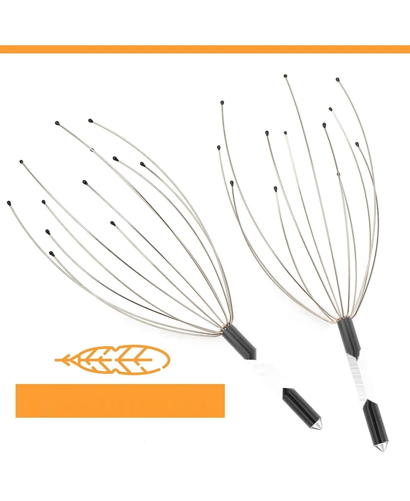 Liba 2-Pack Scalp Massager - Head Hair Scratcher Massage No Painful Scratches, Tangling, or Pulling Wires with Gentle Beads