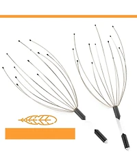 Liba 2-Pack Scalp Massager - Head Hair Scratcher Massage No Painful Scratches, Tangling, or Pulling Wires with Gentle Beads