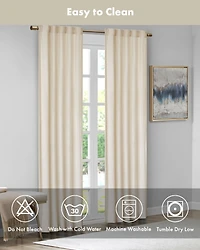 Colt Room Darkening Velvet Curtain Panel Pair, 37"W x 63"L