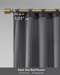 Colt Room Darkening Velvet Curtain Panel Pair, 37"W x 63"L
