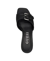 Guess Women's Dista Buckle Kitten Heel Sandals