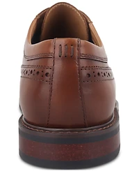 Bar Iii Men's Asherr Long Wing Brogue Leather Dress Shoes, Created for Macy's