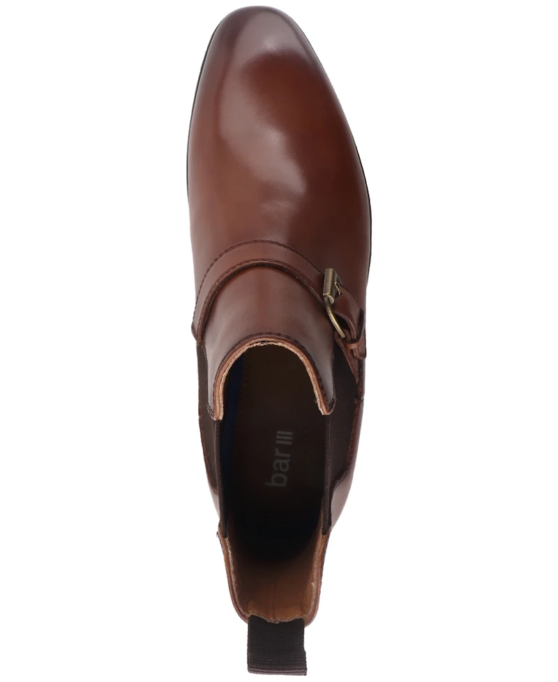 Bar Iii Men's Crawfordd Leather Chelsea Boot, Created for Macy's