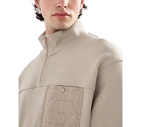 A|X Armani Exchange Men's Quarter-Zip Long-Sleeve Sweatshirt