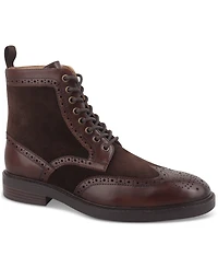 Bar Iii Men's Dabneyy Leather Wingtip Boot, Created for Macy's