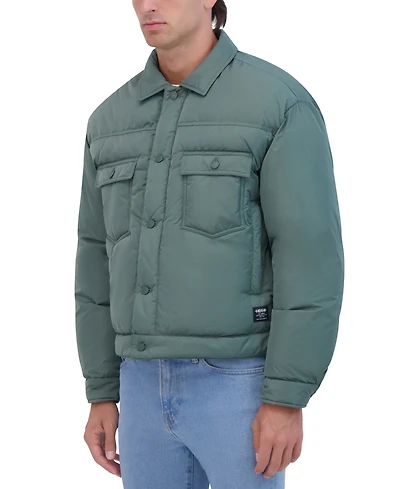 Hudson Men's Vintage Inspired Puffer Trucker Jacket