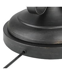 Franklin Iron Works Gardena Rustic Tree Floor Lamp 65 1/2" Tall Powder Coated Black 3 Light Wavy Amber Art Glass Shade for Living Room Reading Ho