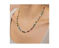 Little Sky Stone Cameron Sterling Silver Multicolor Quartz Beaded Necklace