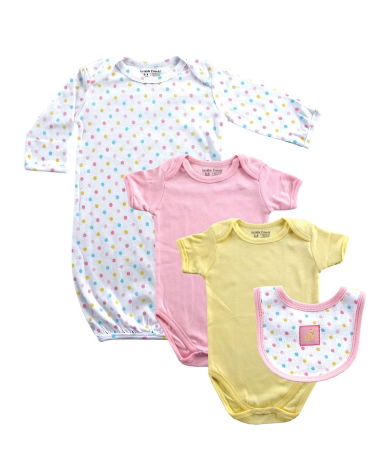 Luvable Friends Baby Girls Layette Gift Cube