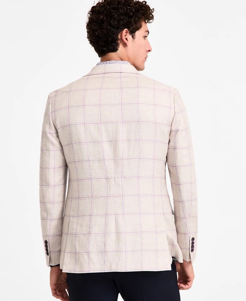 Tallia Men's Slim-Fit Printed Notch-Lapel Sport Coat