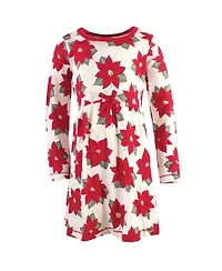 Touched by Nature Little Girls Organic Cotton Long-Sleeve Dresses 2pk