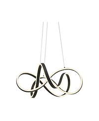 Possini Euro Design Helix Sand Black Ceiling Pendant Light 21" Wide Ultra Modern Sprial Twisted Led Light Strip Dining Room House