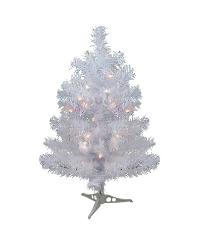 Northlight 2' White Iridescent Pine Artificial Christmas Tree