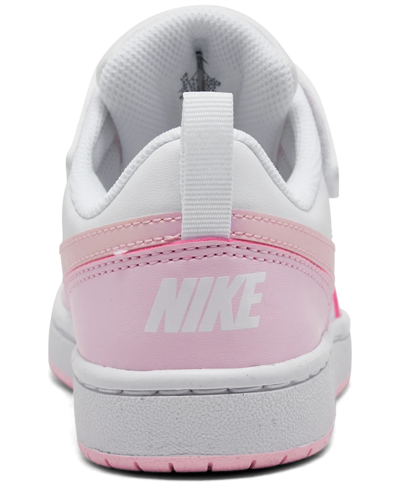 Nike Little Girls Court Borough Low Recraft Adjustable Strap Casual Sneakers from Finish Line