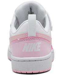 Nike Little Girls Court Borough Low Recraft Adjustable Strap Casual Sneakers from Finish Line