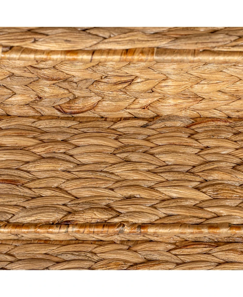 Jonathan Y Annulus 24.5" 3-Shelf Circular Handwoven Hyacinth Wall Rack, Natural