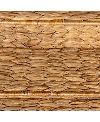 Jonathan Y Annulus 24.5" 3-Shelf Circular Handwoven Hyacinth Wall Rack, Natural