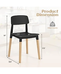 Modern Dining Side Chairs Set of 4 with Ergonomic Backrest for Room