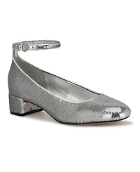 Nine West Women's Amaize Block Heel Ankle Strap Dress Pumps
