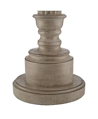 Regency Hill Traditional Buffet Table Lamps 28" Tall Set of 2 Natural Candlestick Cream Bell Shade for Dining Room