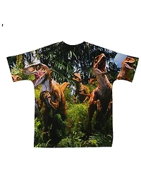 Dumbgood Men's and Women's Green Jurassic Park the Predators Big Print Graphic T-Shirt