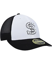 New Era Men's White/Black Chicago White Sox 2023 On-Field Batting Practice Low Profile 59FIFTY Fitted Hat