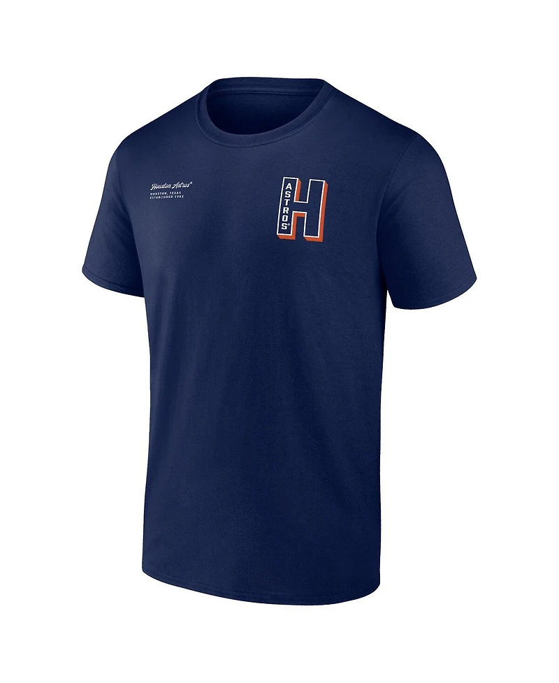 Fanatics Men's Navy Houston Astros Split Zone T-Shirt