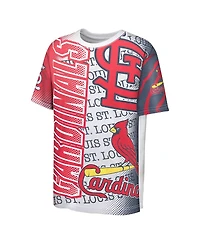Outerstuff Big Boys and Girls White St. Louis Cardinals Impact Hit Bold T-Shirt