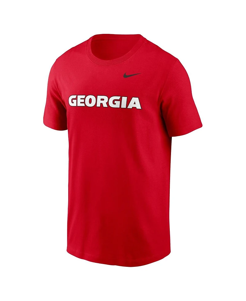 Nike Men's Red Georgia Bulldogs Primetime Evergreen Wordmark T-Shirt