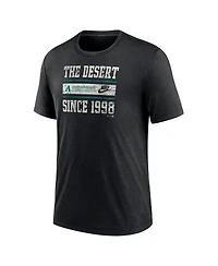 Nike Men's Heather Black Arizona Diamondbacks Cooperstown Collection Local Stack Tri-Blend T-Shirt