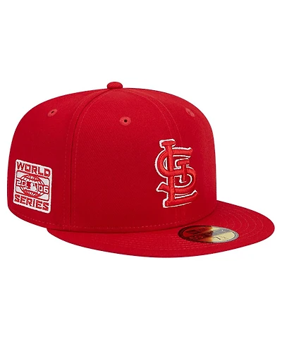 New Era Men's Red St. Louis Cardinals Logo 59FIFTY Fitted Hat