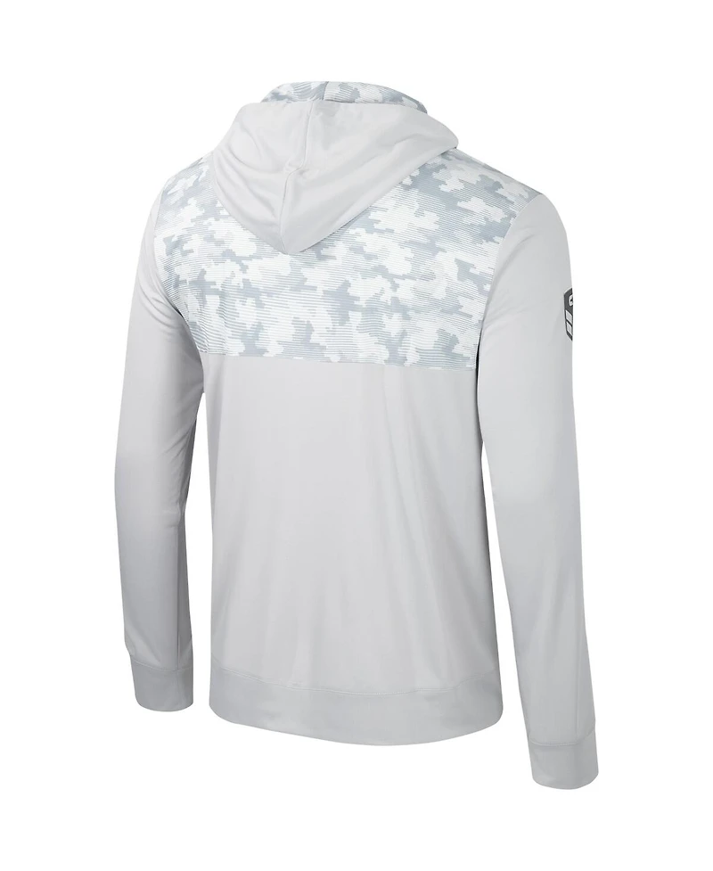 Colosseum Men's Gray Oklahoma Sooners Oht Military Appreciation Long Sleeve Hoodie T-Shirt