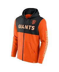 Fanatics Men's Orange/Black San Francisco Giants Ace Hoodie Full-Zip Sweatshirt