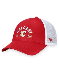 Fanatics Men's Red/White Calgary Flames Free Kick Trucker Adjustable Hat