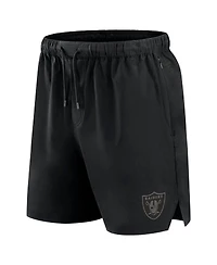 Fanatics Men's Black Las Vegas Raiders Front Office Woven Shorts
