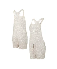 Concepts Sport Women's Cream New York Yankees Montana Hacci Knit Romper Overalls